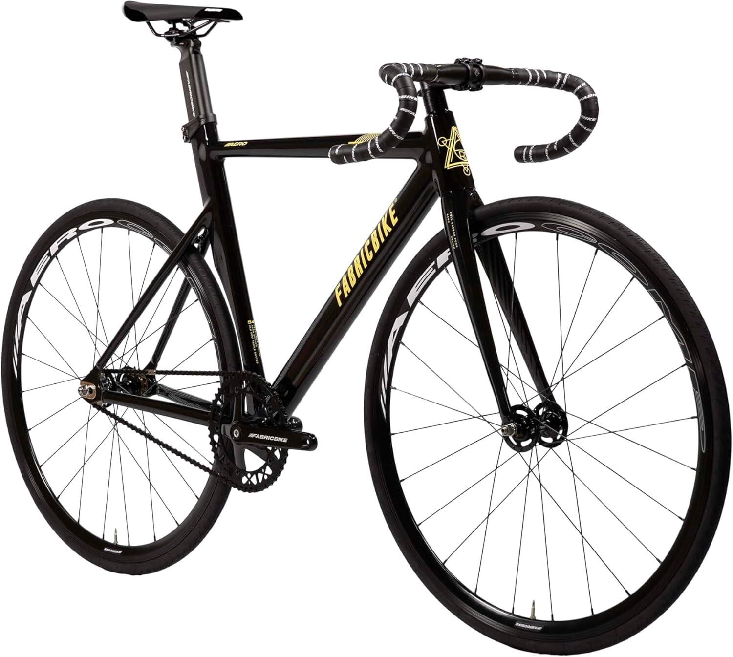 Fixiefiets Aero Aluminium frame en carbon vork 28" – Glossy Black 2/7