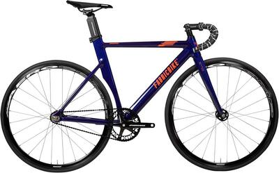 Fixiefiets aero aluminium frame en carbon vork 28" – indigo