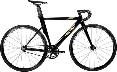 Fixiefiets aero aluminium frame en carbon vork 28" – glossy black
