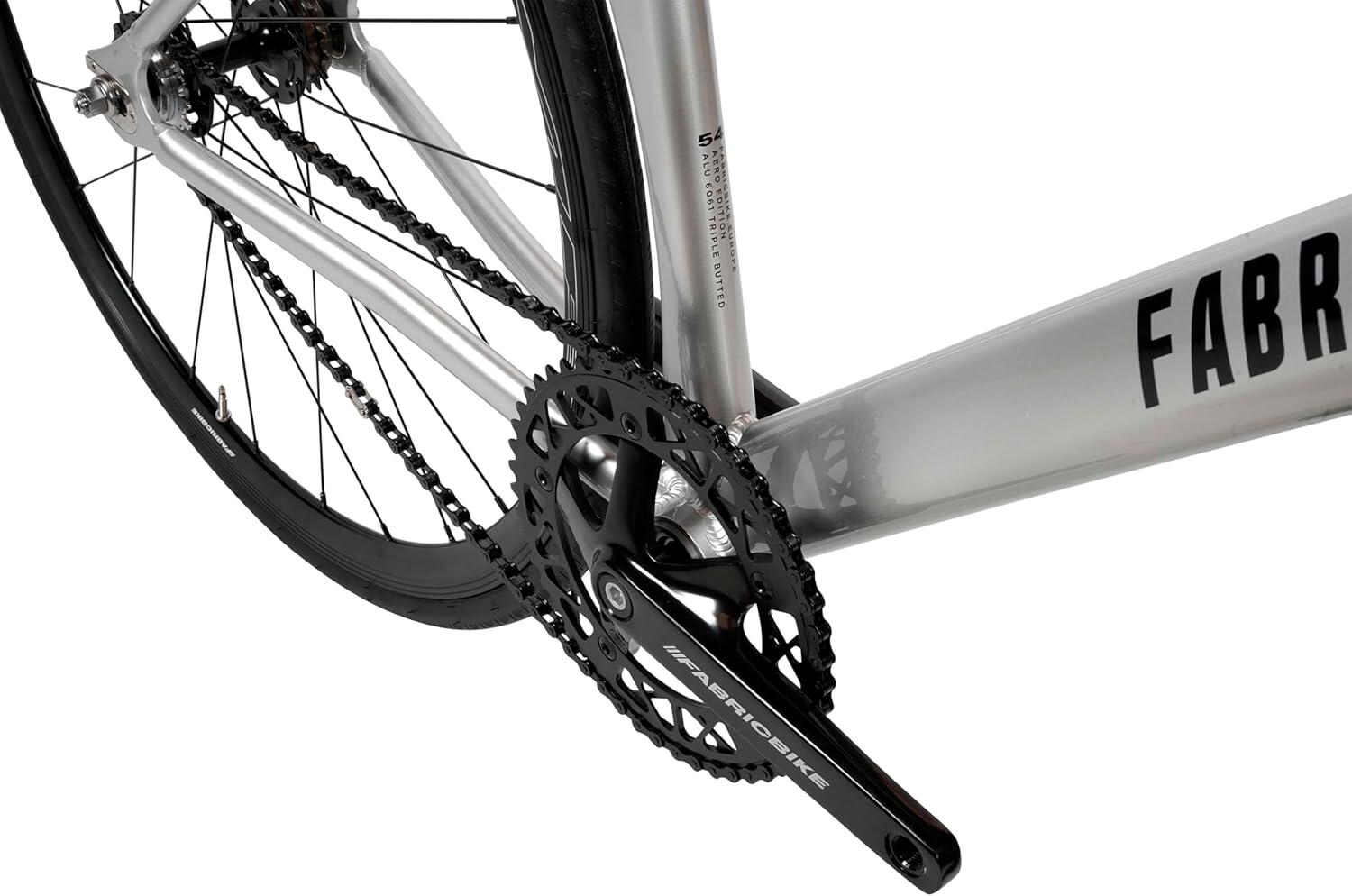Vélo Fixie Aero Aluminium et Fourche Carbone 28" - Space Grey 6/7