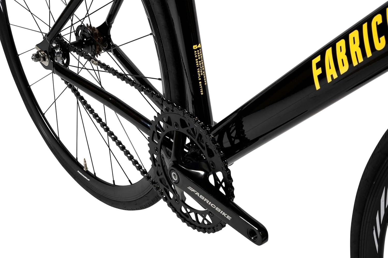 Fixiefiets Aero Aluminium frame en carbon vork 28" – Glossy Black 6/7