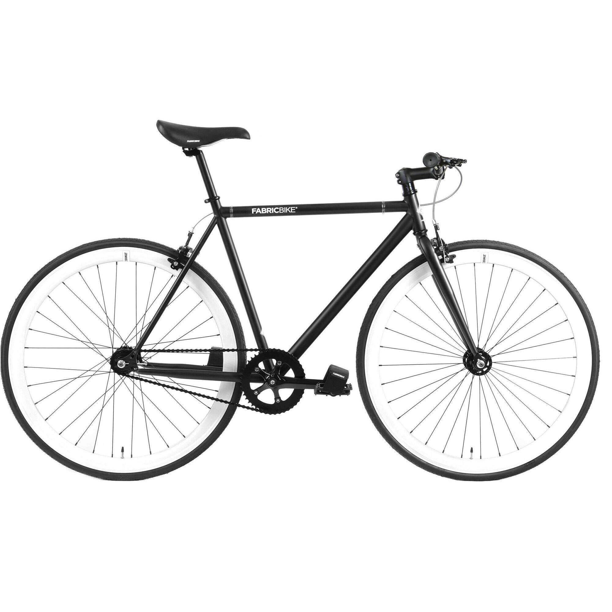 Fabricbike - Vélo Fixie Original Hi-ten Acier 28" -  Black & White - Vélo Ville - Blanc|noir - 58 Cm - Decathlon