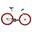 Vélo Fixie Original Hi-Ten Acier 28" - White & Red