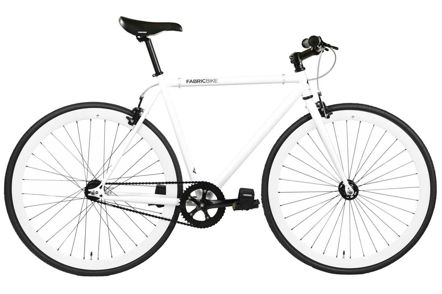 FABRICBIKE Bicicletta Fixie Original Hi-Ten Acier 28" – Glossy White