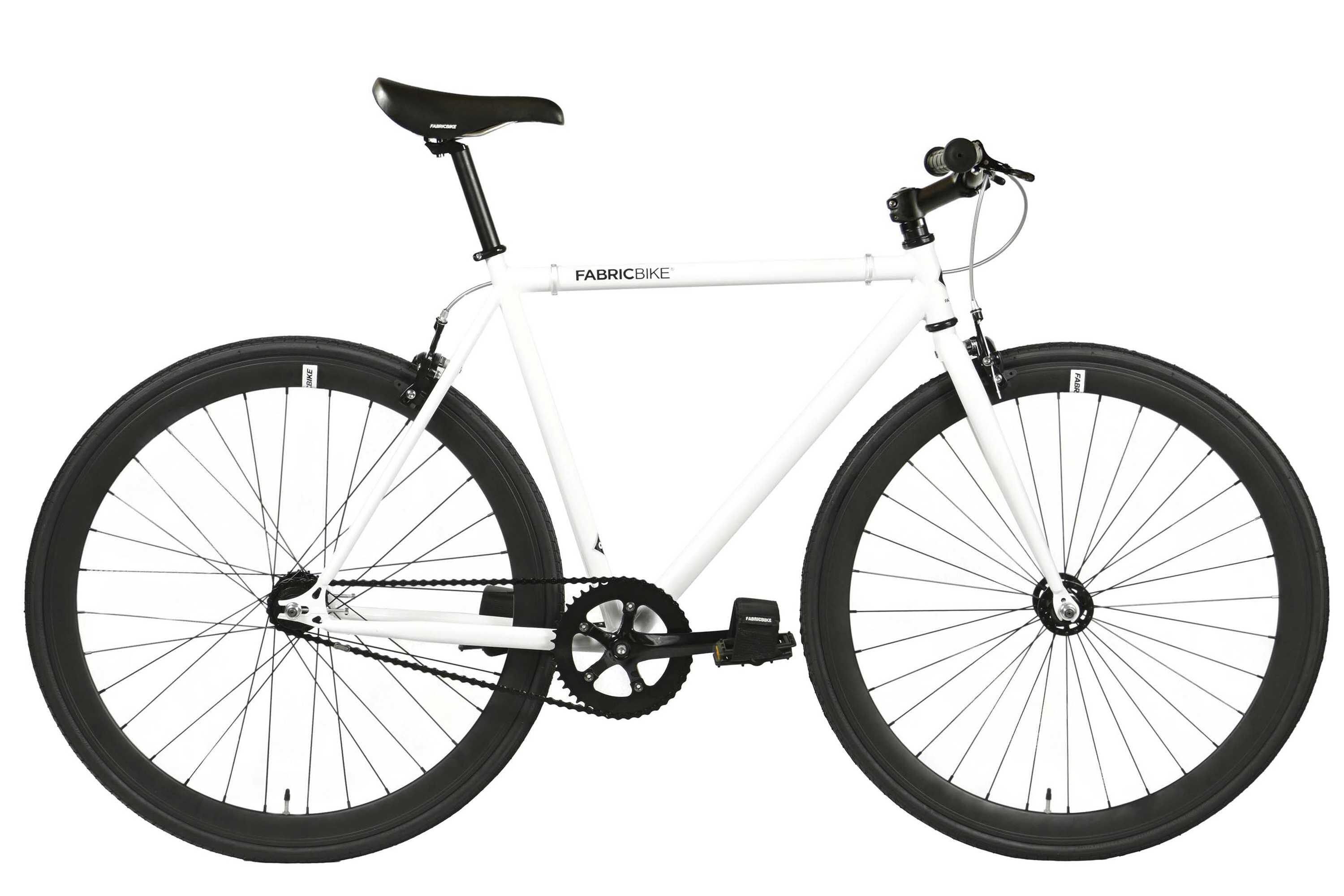 FABRICBIKE Bicicletta Fixie Original Hi-Ten Acier 28" – White & Black