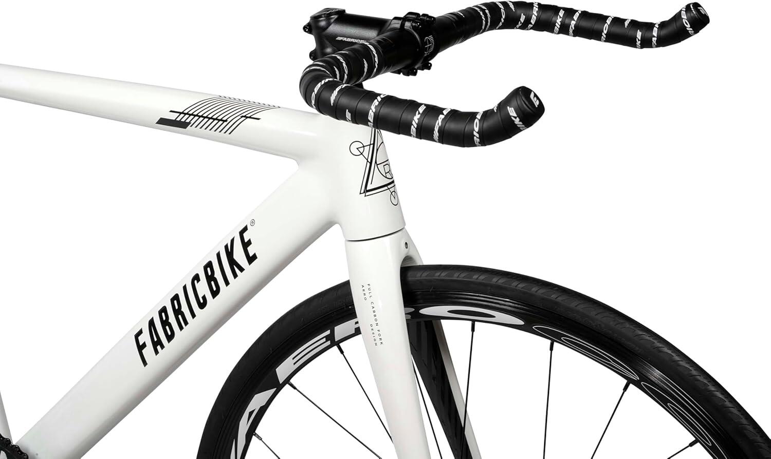 Vélo Fixie Aero Aluminium et Fourche Carbone 28" - White 3/7
