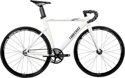 Fixiefiets aero aluminium frame en carbon vork 28" – white
