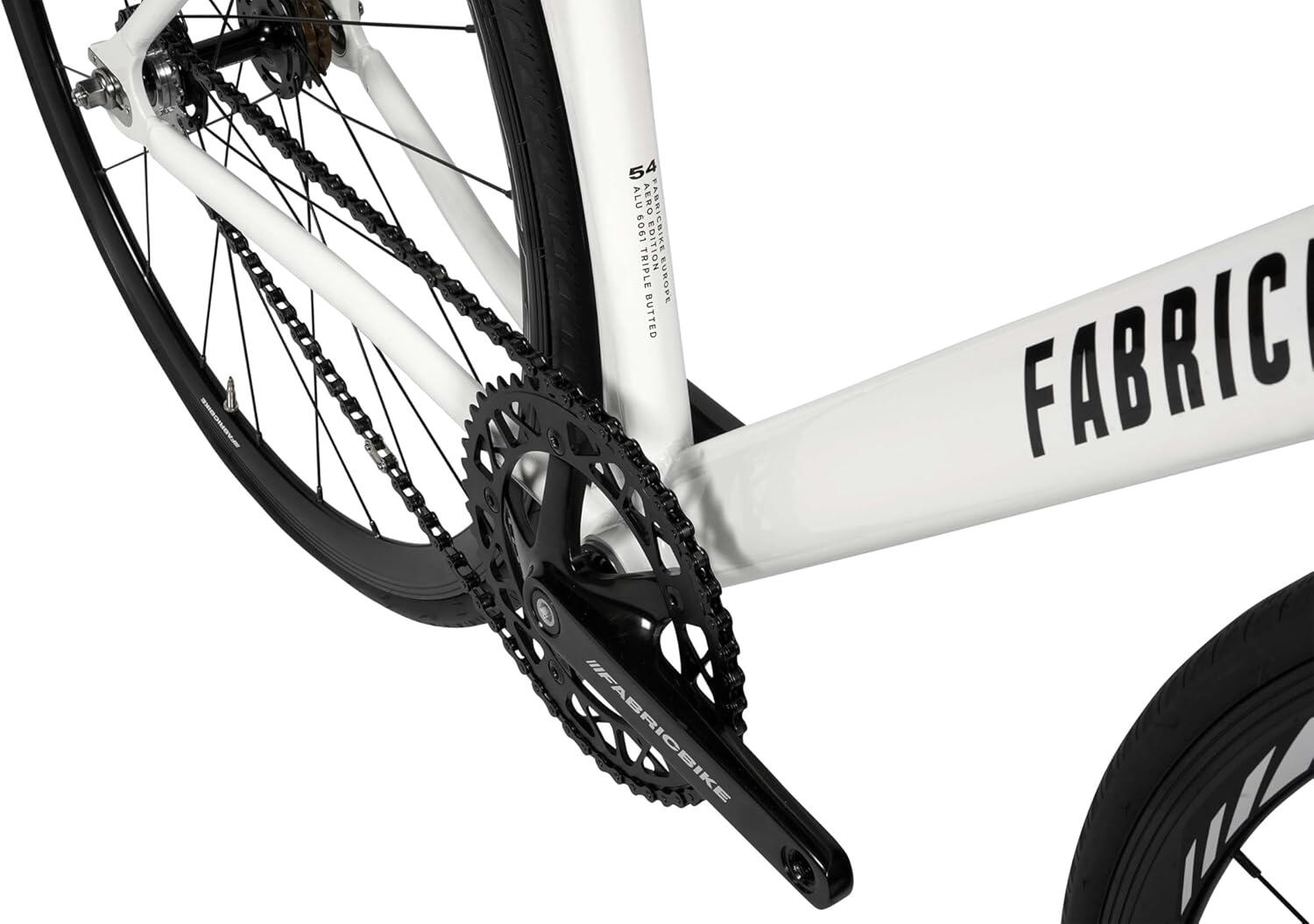 Vélo Fixie Aero Aluminium et Fourche Carbone 28" - White 4/7