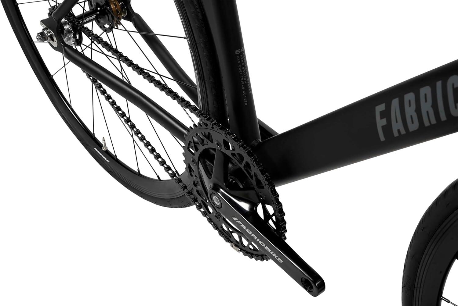 Vélo Fixie Aero Aluminium et Fourche Carbone 28" - Matte Black 6/7