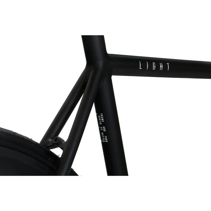 Bicicletă fixie din aluminiu ușor, 28", Matte Black
