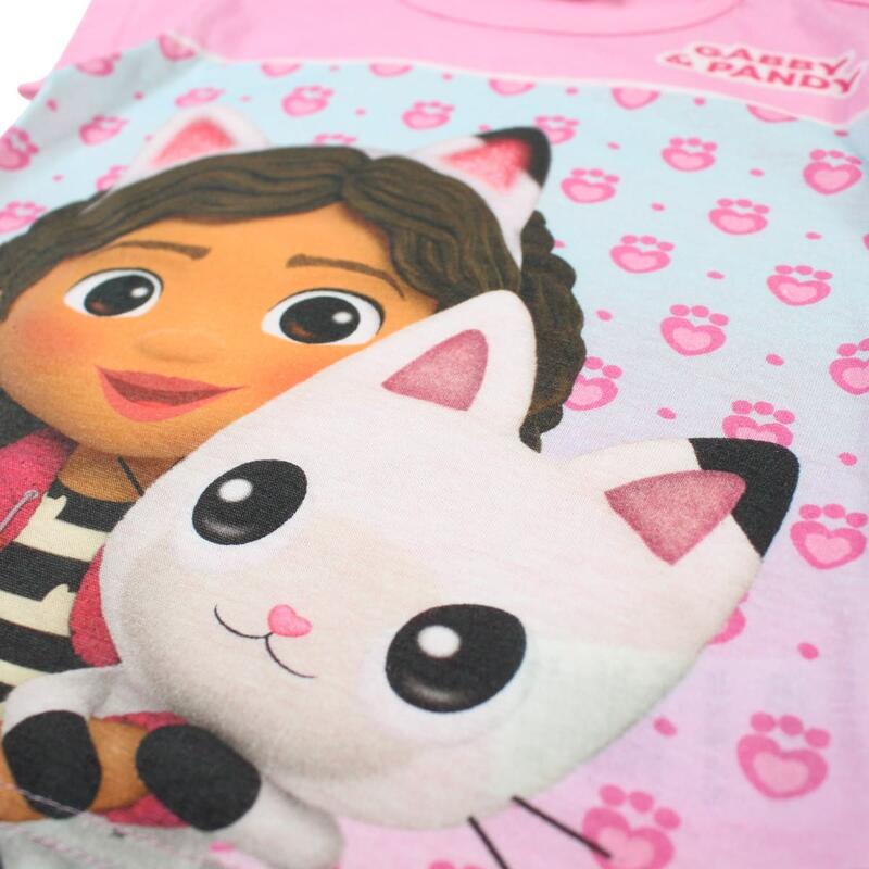Tricou copii 100% bumbac, roz, Happy Days, Gabby's Dollhouse