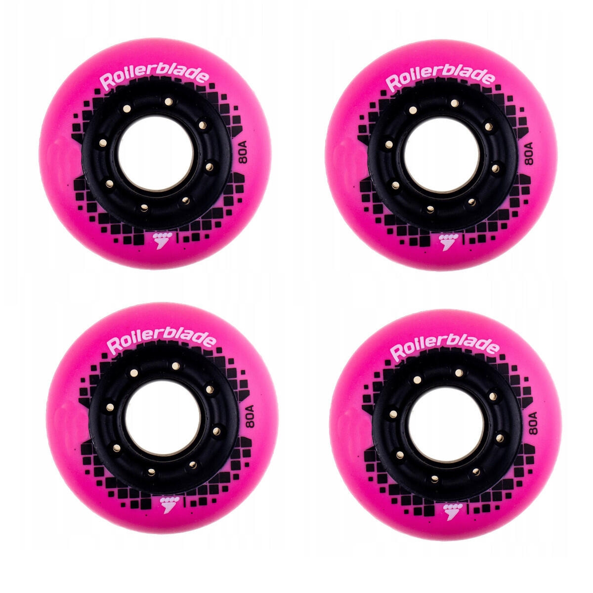 ROLLERBLADE APEX XC WHEELS - 68MM 80A PINK 4 PACK 2/2
