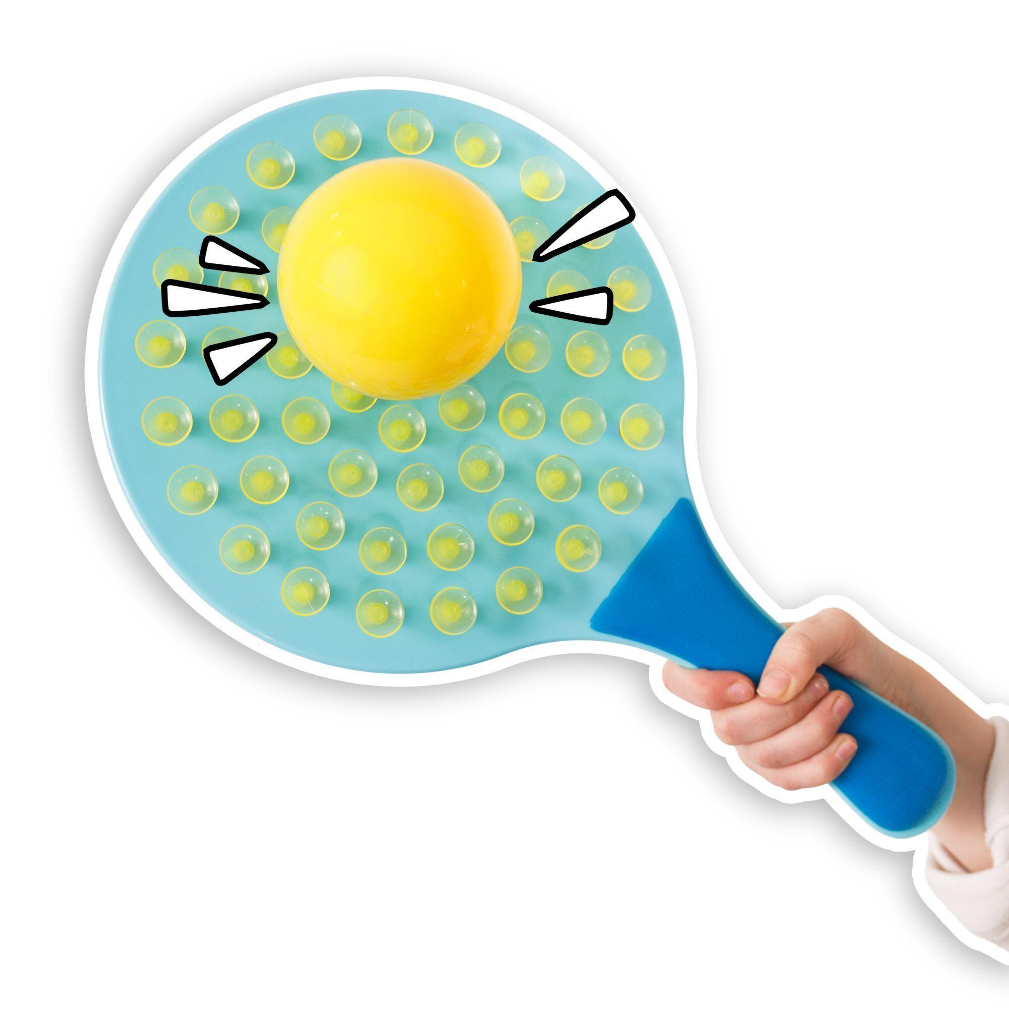 2in1 Beachball-Set, Beachtennis mit Saugnapf-Schlägern für Strand & Garten 4/7