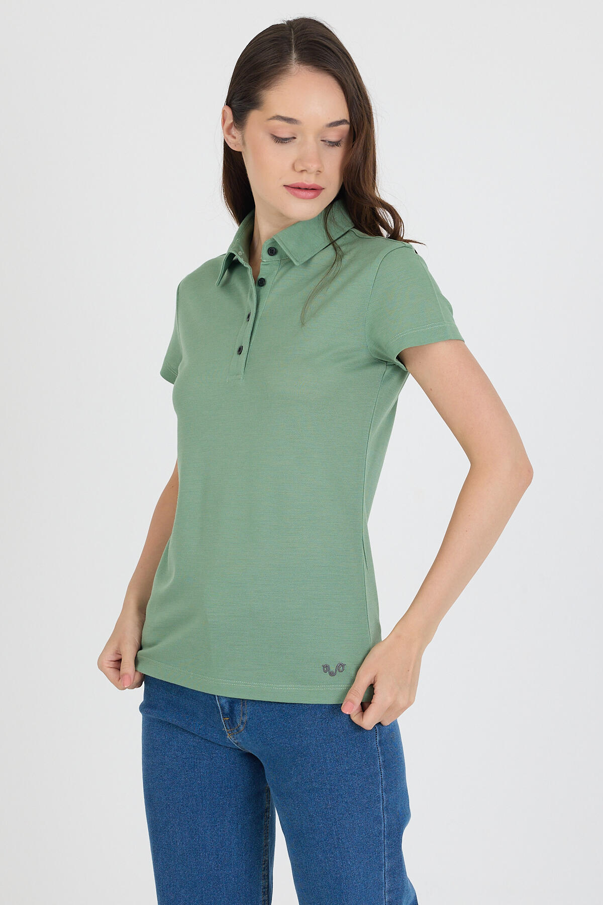 Koszulka Polo Damska 100% Merino Woolona 6/7