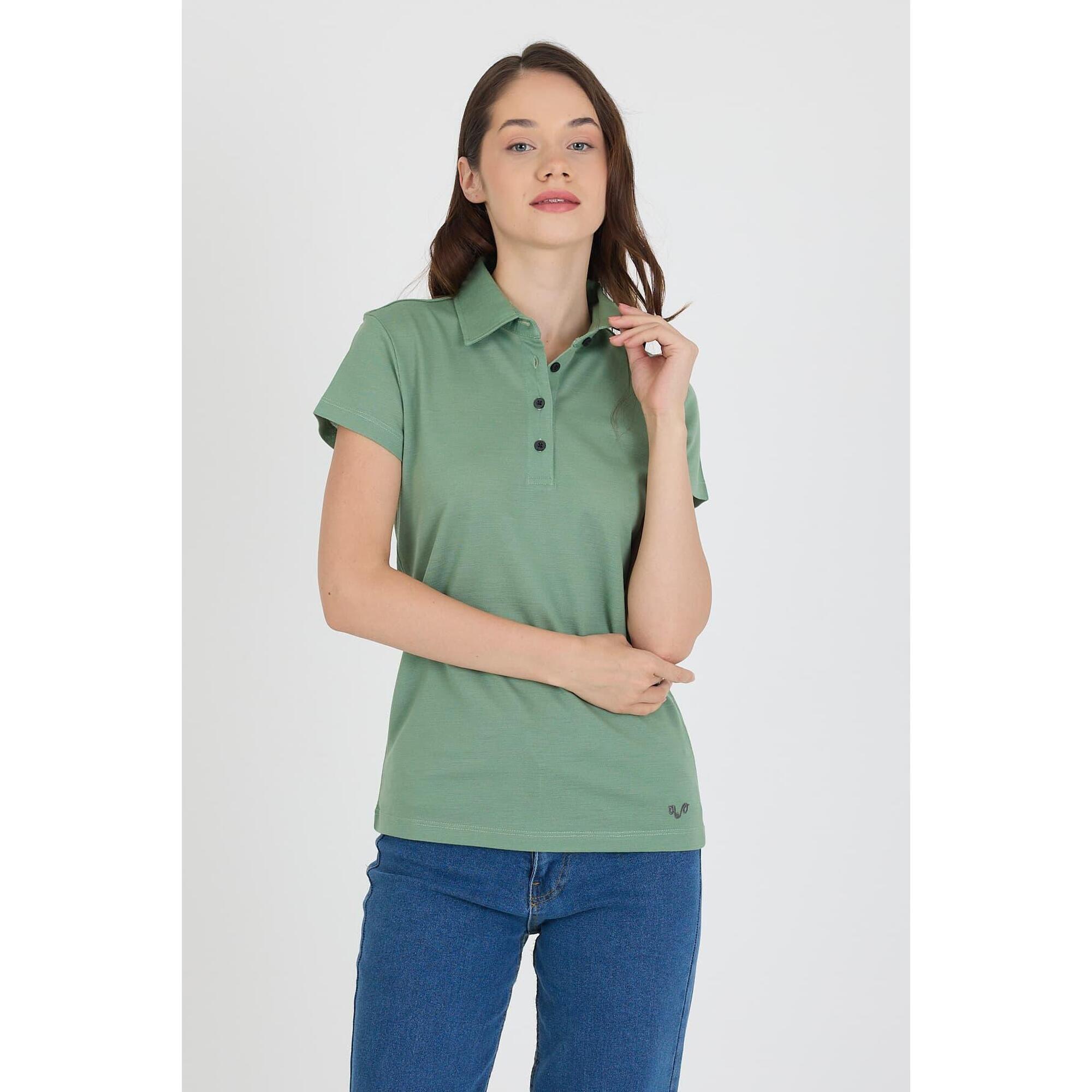 Koszulka Polo Damska Sportowa Woolona 100% Merino (170 g/m² - Piqué)