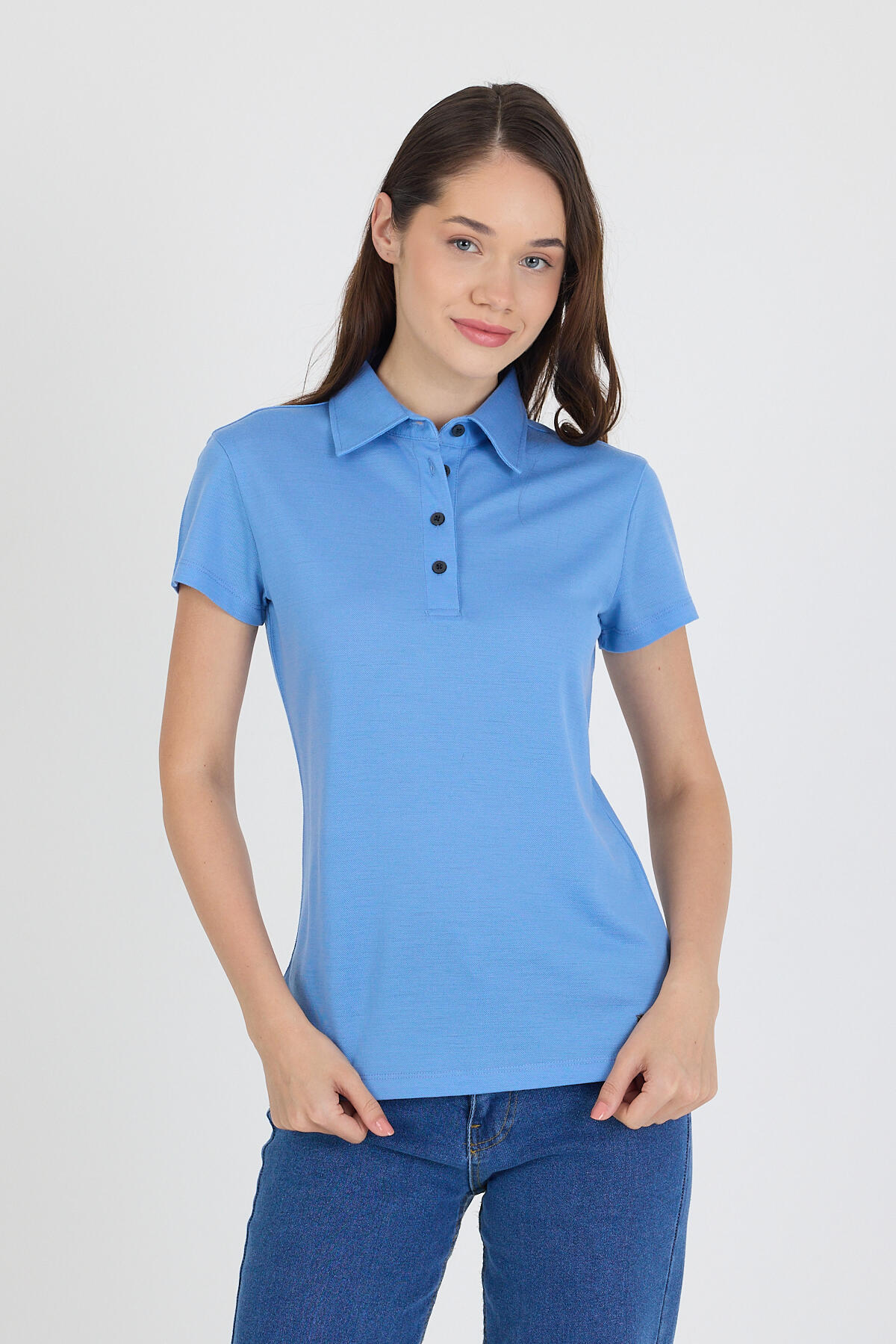 Koszulka Polo Damska 100% Merino Woolona 5/7