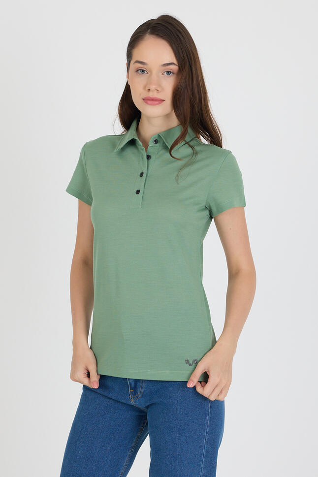 Koszulka Polo Damska 100% Merino Woolona