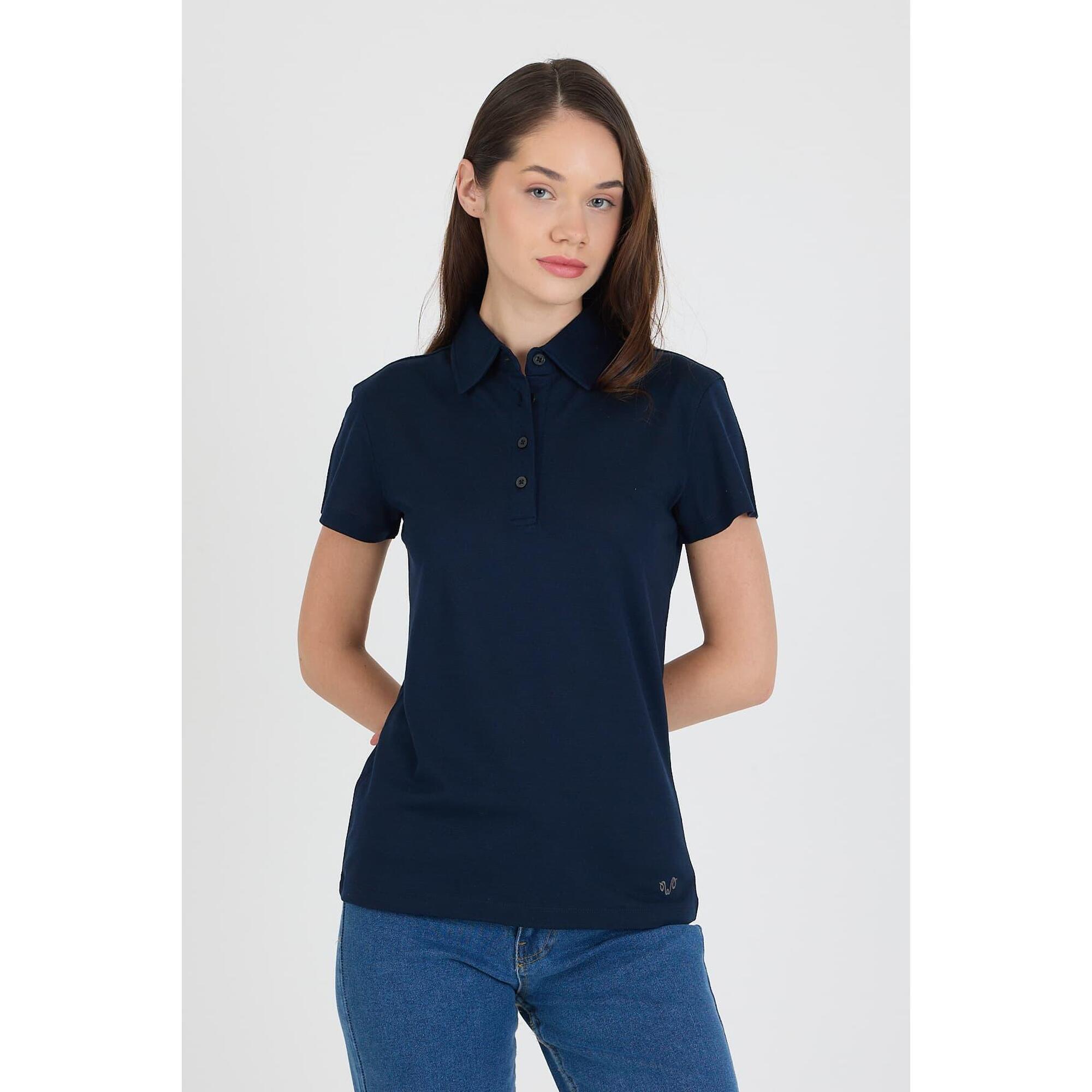 Koszulka Polo Damska Sportowa Woolona 100% Merino (170 g/m² - Piqué)