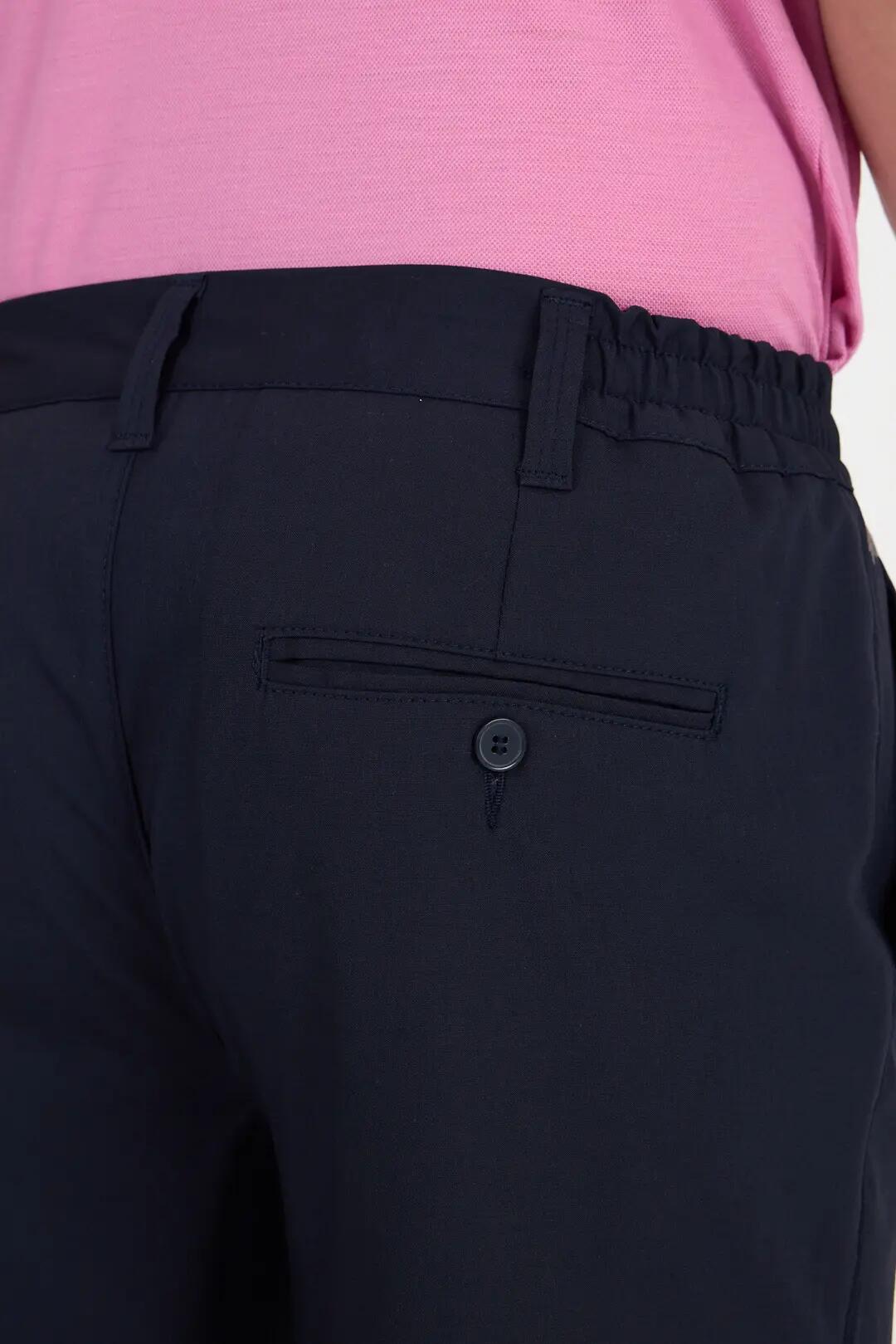 Smart & Flex - Spodnie Chino Męskie Merino M(32), Granatowy 4/7
