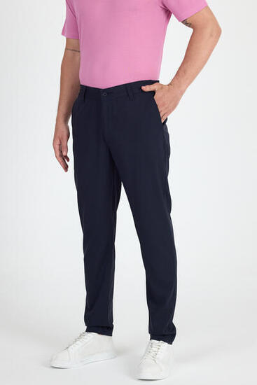 Smart & Flex - Spodnie Chino Męskie Merino M(32), Granatowy
