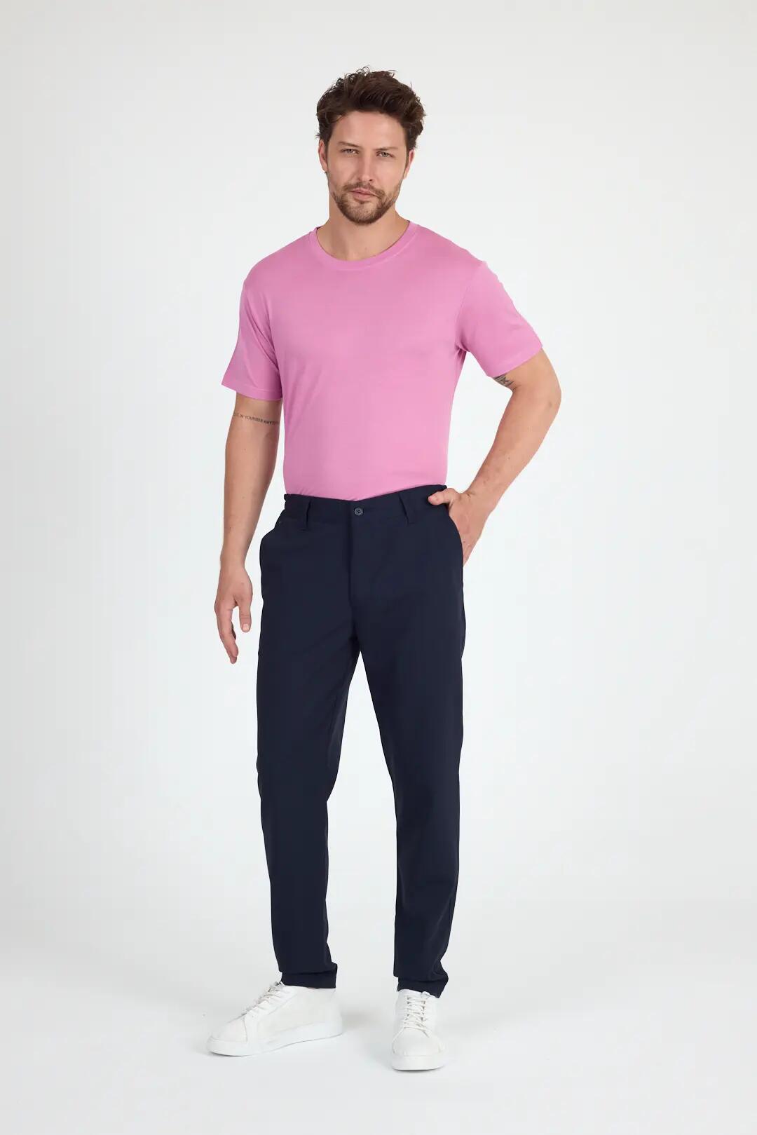 Smart & Flex - Spodnie Chino Męskie Merino M(32), Granatowy 6/7