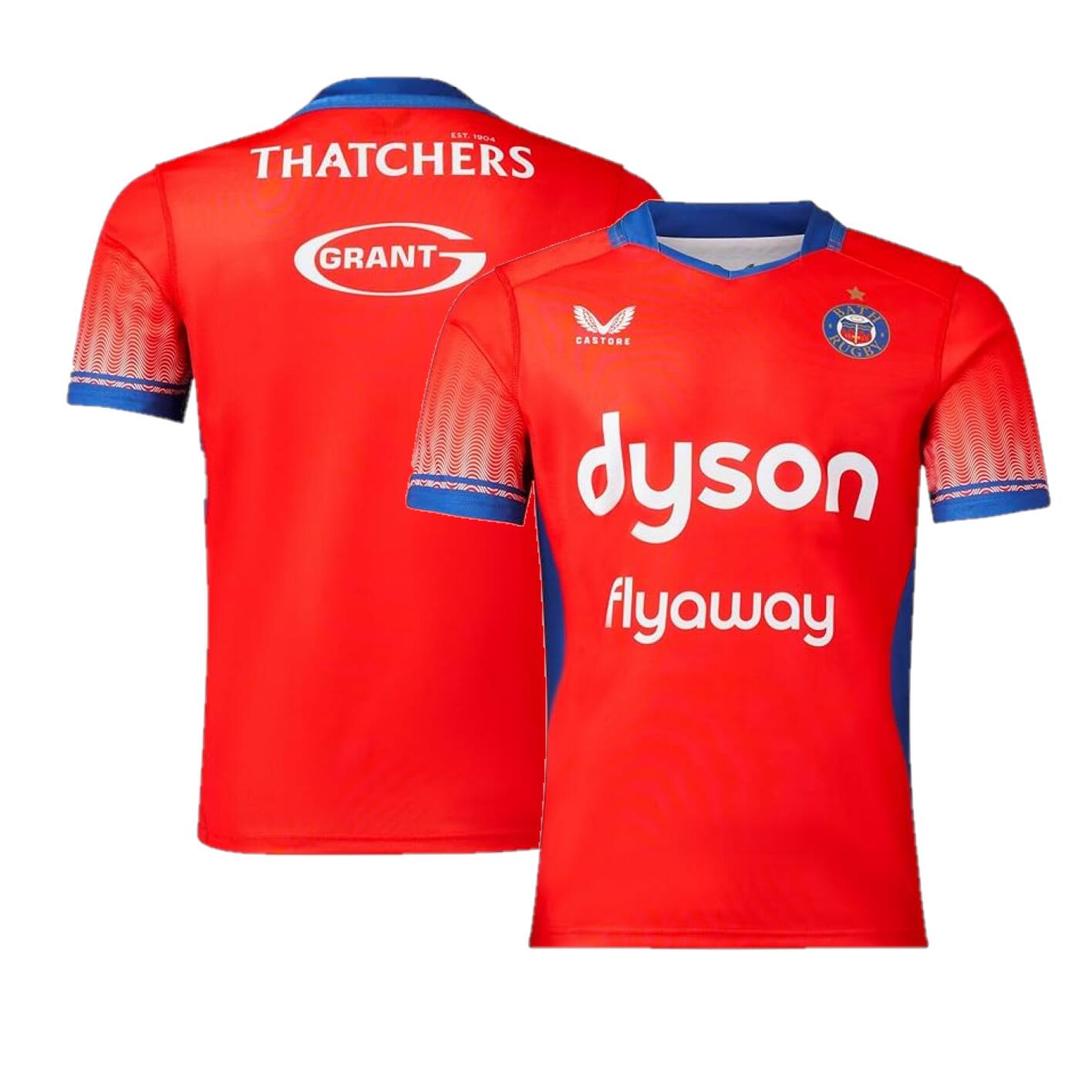 CASTORE Bath Rugby Red Jersey Men's Castore 23/24 Pro 3rd Shirt