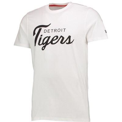 NEW ERA Detroit Tigers MLB T-Shirt Men's White New Era Team Apparel Baseball Top