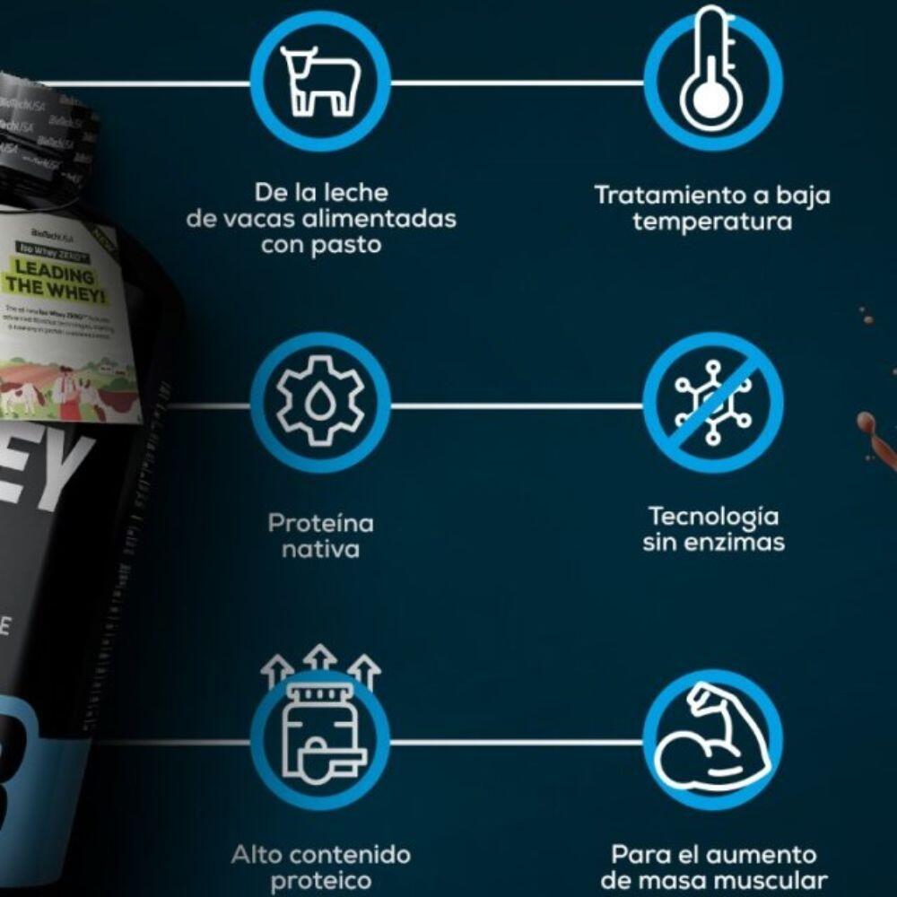 Iso Whey Zero Lactose Reduced proteína en polvo monodosis Fresa BioTech USA 3/3