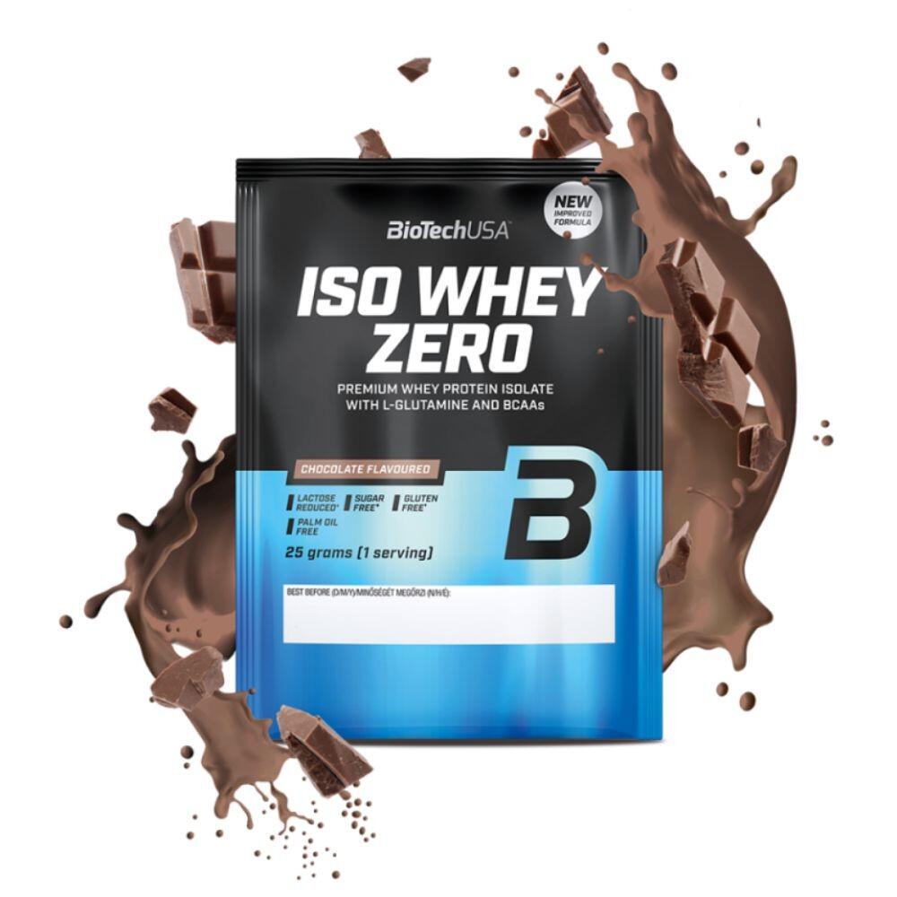 Iso Whey Zero Sem Lactose dose única de proteína em pó Chocolate BioTech USA 2/3