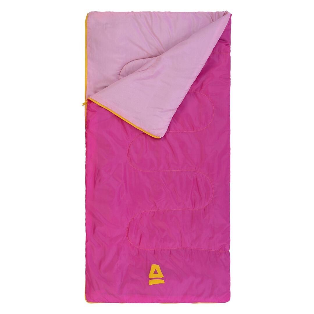 ABBEY CAMP Saco de dormir infantil para camping - Comfort 11° - Rosa