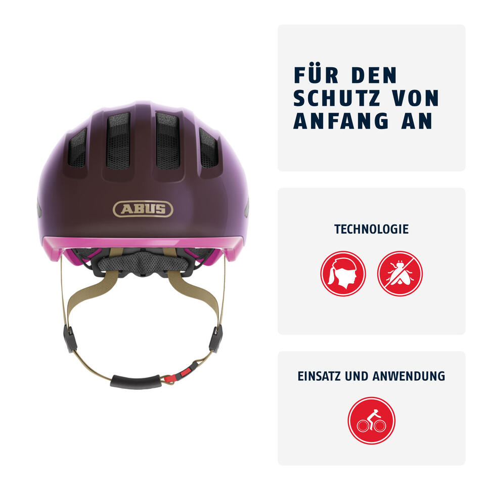 Kask Rowerowy Smiley 3.0 Ace Led Fioletowy S 45-50 Cm