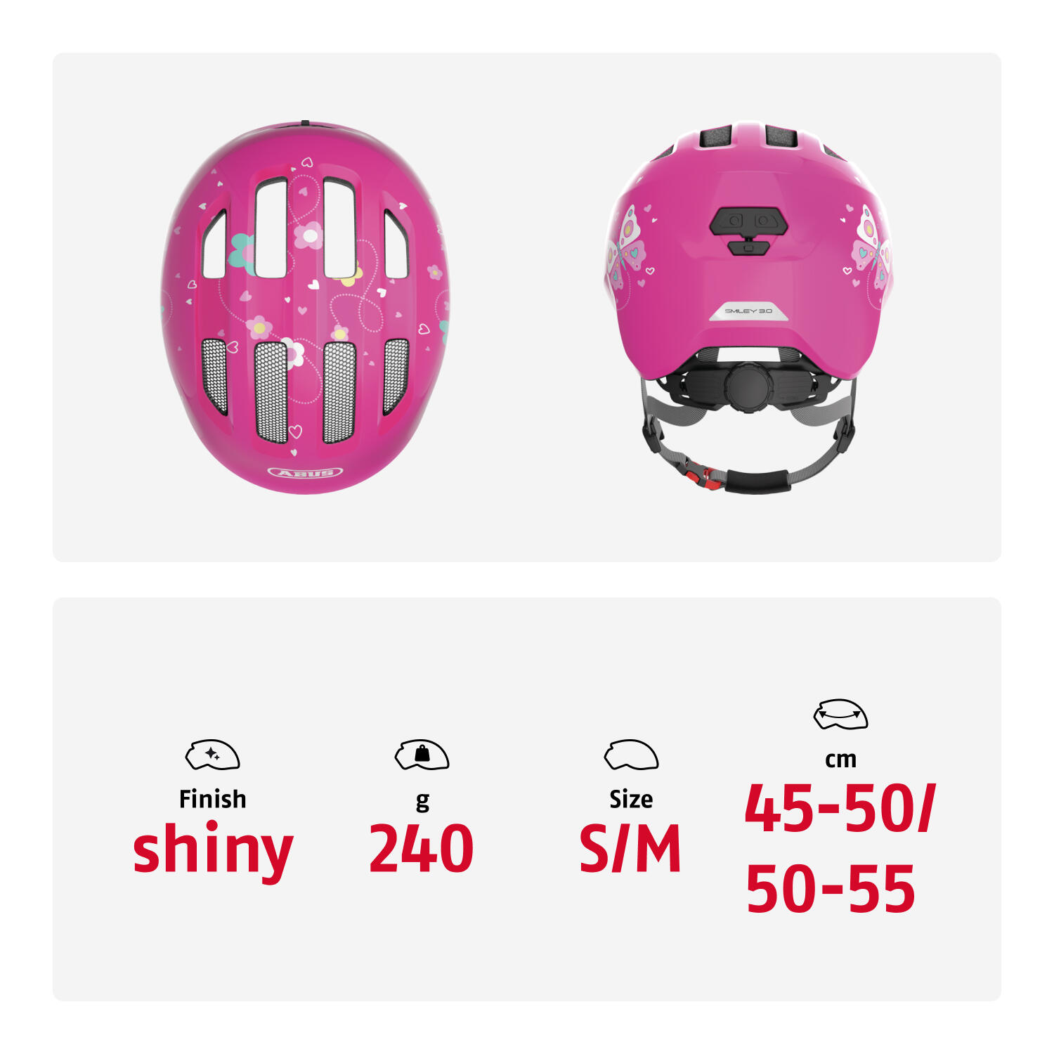 Casque de loisirs pour enfants "Smiley 3.0" butterfly shiny 5/7