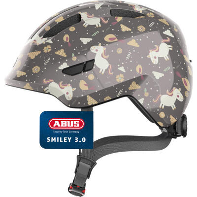 Kinderhelm "smiley 3.0" grijs paard glanzend