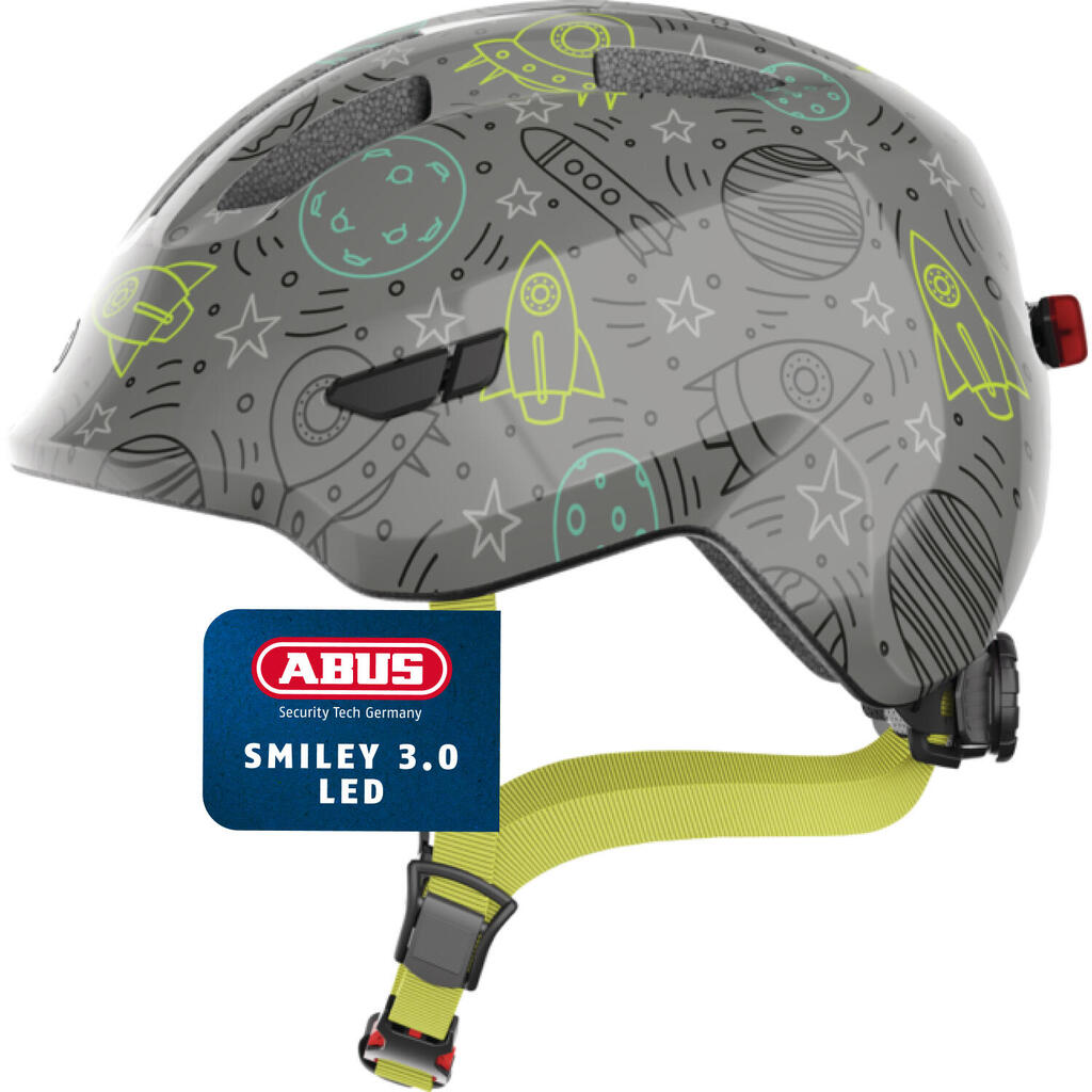 Abus Smiley 3.0 LED Kids Helmet Gray Size S 45-50cm