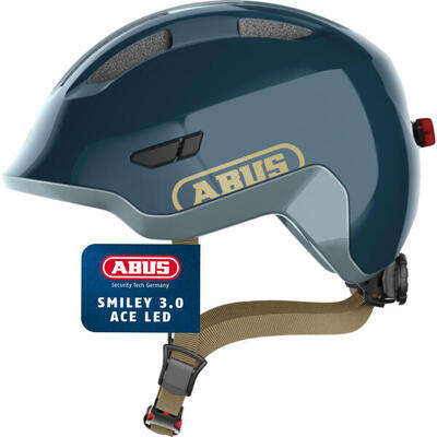 Abus smiley 3.0 ace led kinderhelm - koninklijk blauw m 50-55cm