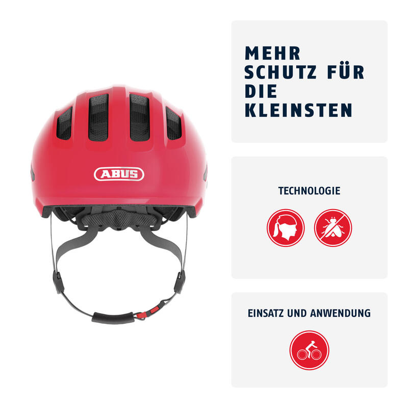 Casca bicicleta Abus Smiley 3.0 Shiny Red-M (50-55 cm)