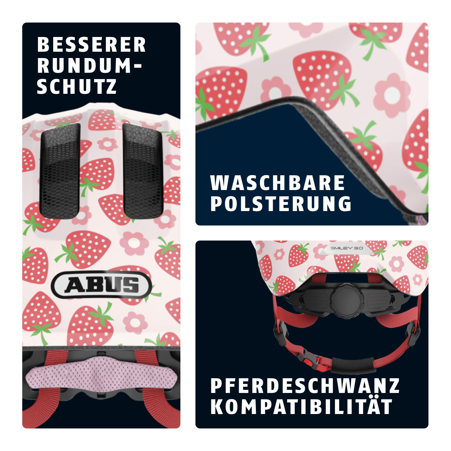 Kinder-Freizeithelm "Smiley 3.0  LED " rose strawberry 3/7