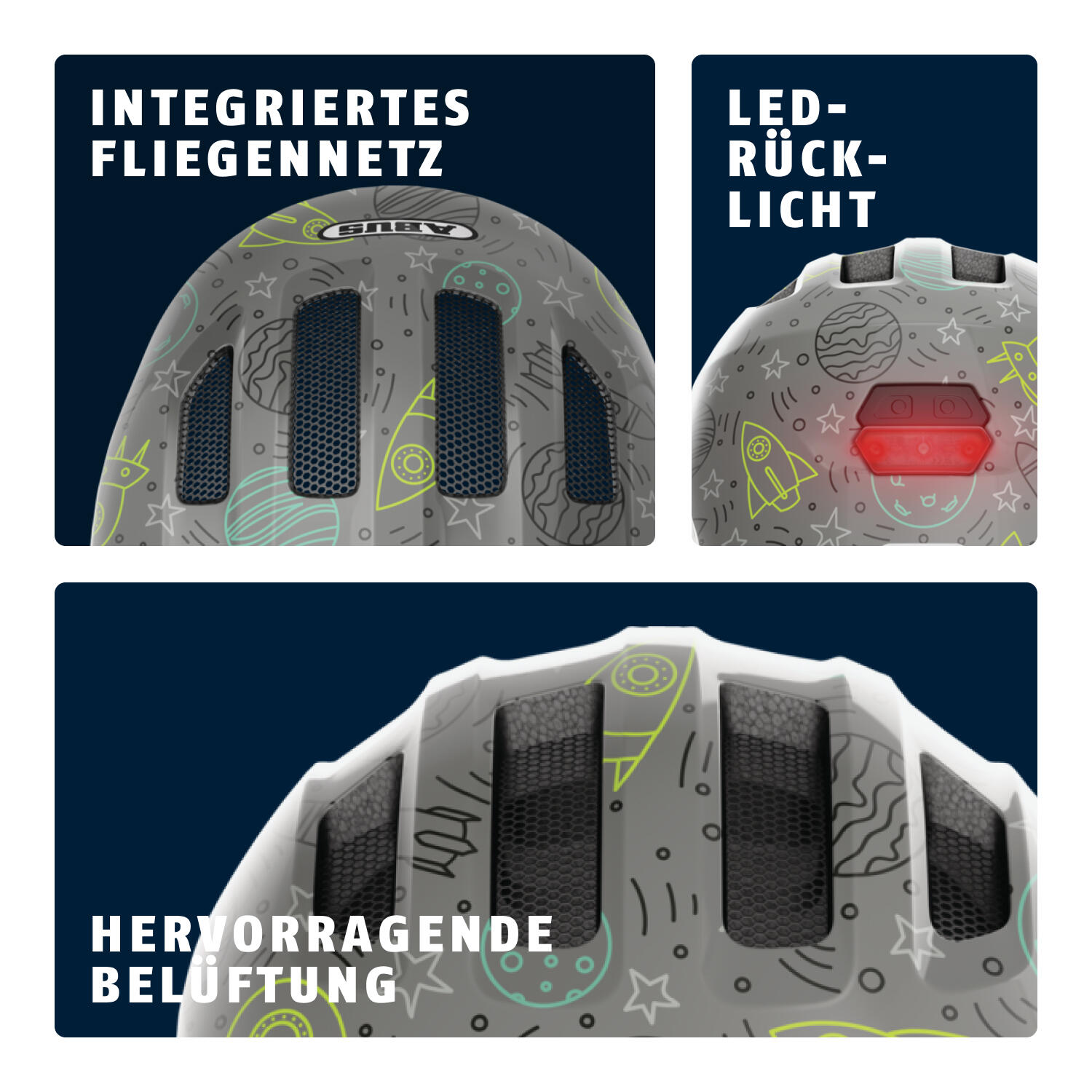 Casque de loisirs pour enfants "Smiley 3.0 LED" grey space 4/7