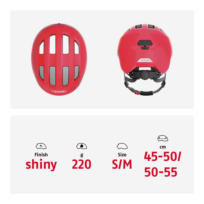 Casca bicicleta Abus Smiley 3.0 Shiny Red-M (50-55 cm)
