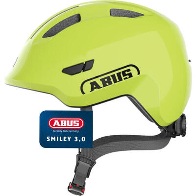 Abus smiley 3.0 helm in glanzend geel voor kinderen s 45-50cm