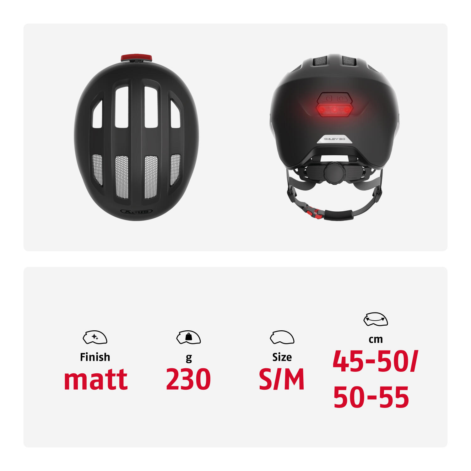 Casque de loisirs pour enfants « Smiley 3.0 Ace LED » noir 5/7
