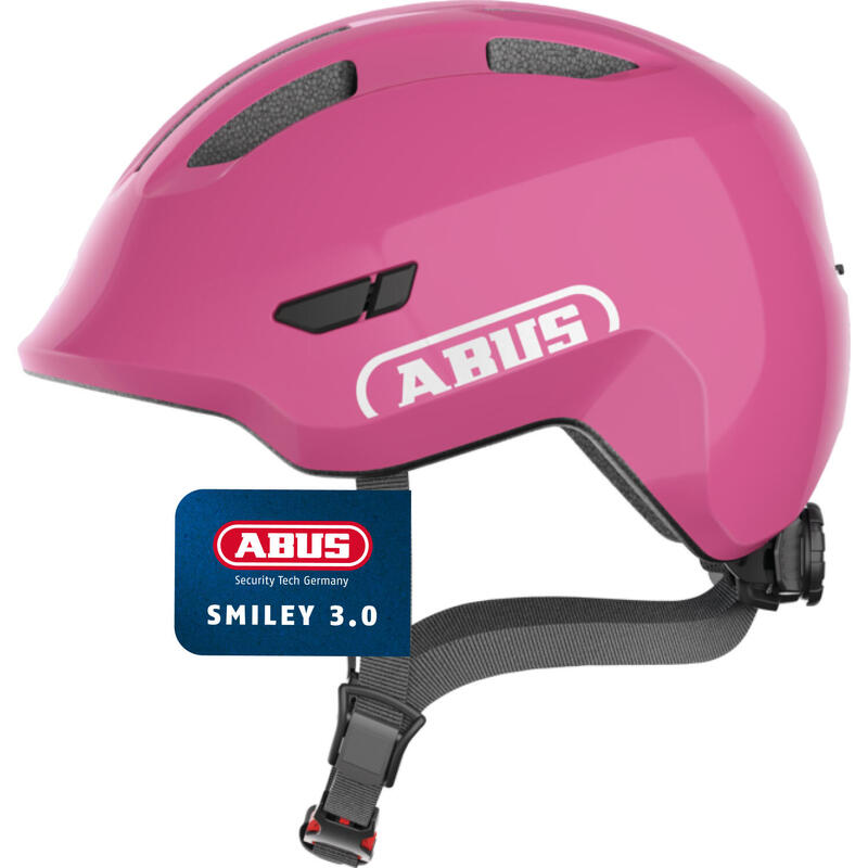 Kask dziecięcy „Smiley 3.0” błyszczący różowy