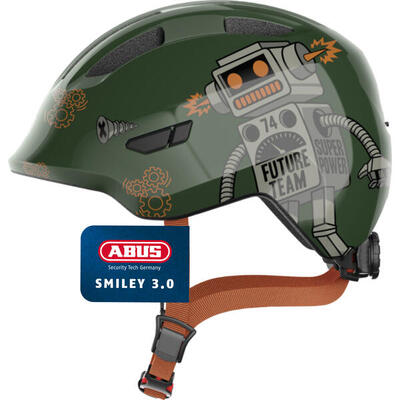Dziecięcy kask rekreacyjny „Smiley 3.0” zielony robo-błyszczący