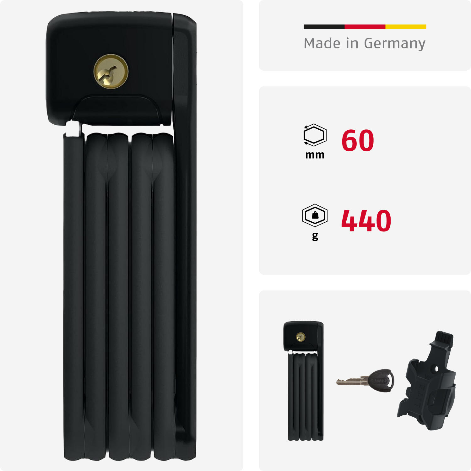 Opvouwbaar anti-diefstal apparaat Abus Bordo Lite Mini 6055K/60 SH 3/5