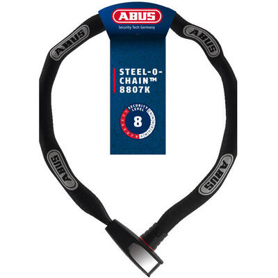 Abus steel-o-chain 8807k fietsslot - 85 cm - zwart
