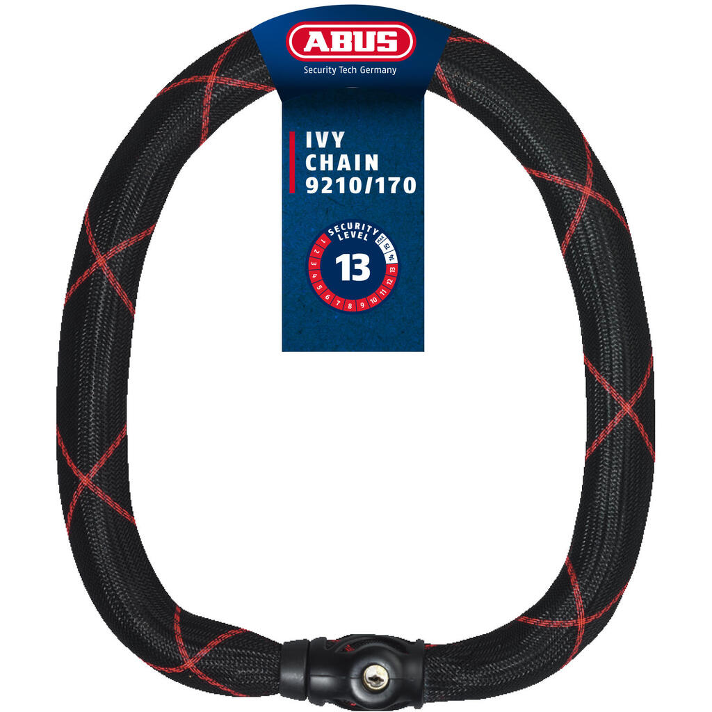 ABUS Ivy Chain 9210 170 Bicycle Chain Lock - 170cm - ART3 - Black