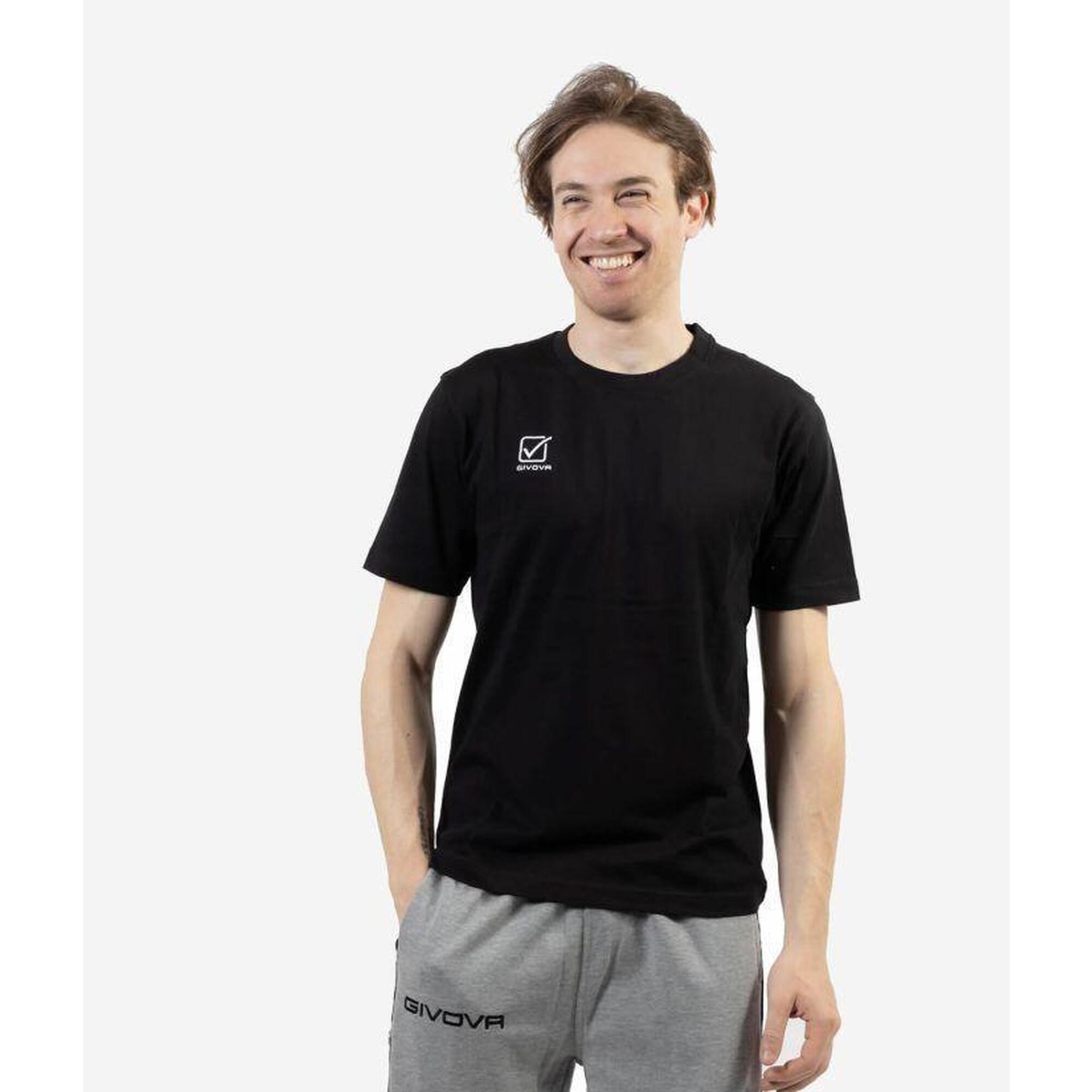 GIVOVA T-shirt Givova Cotone Zwart Zwart