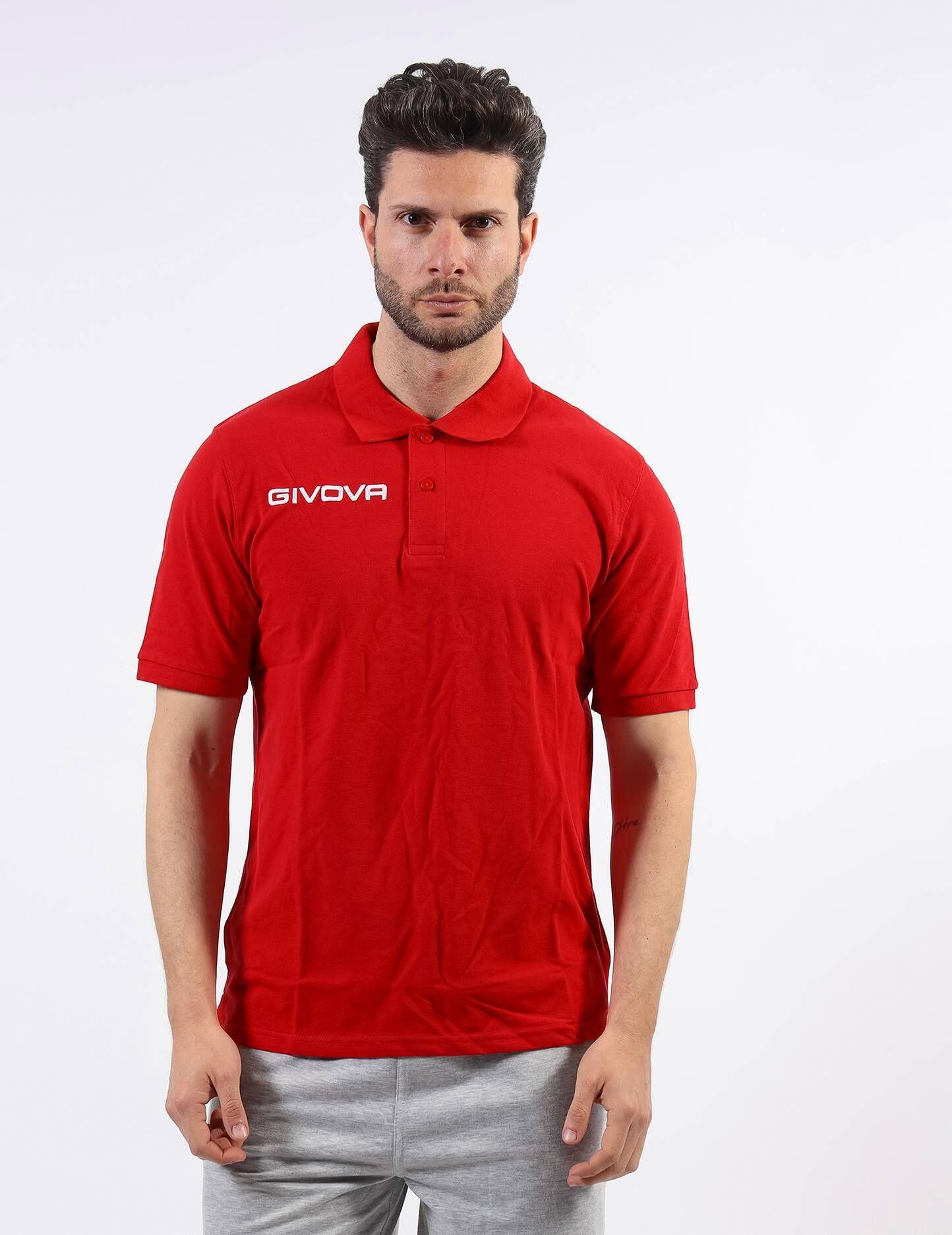 Polo uomo givova rosso 1/4