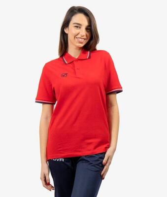 Poloshirt givova rood-marineblauw rood