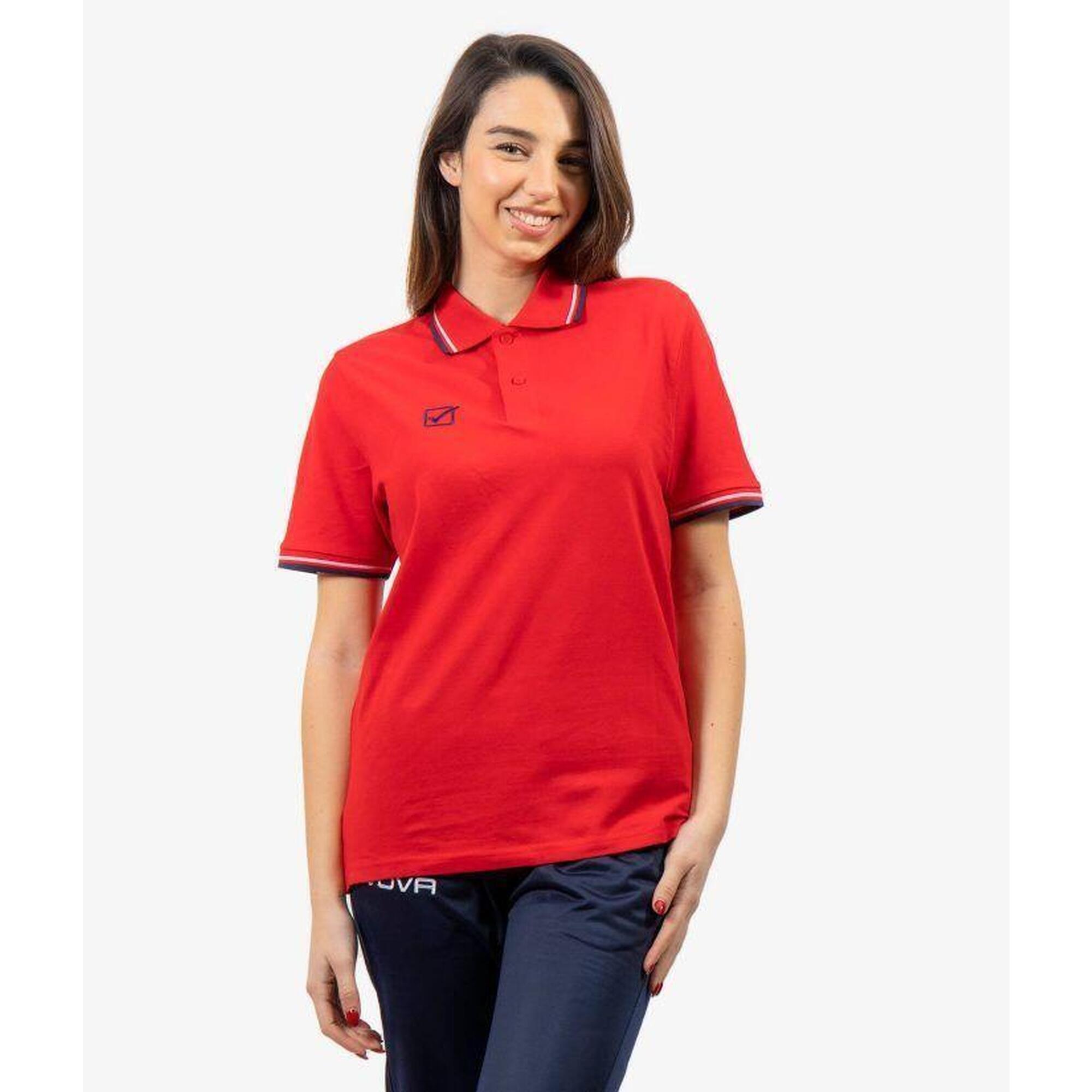 Givova - Polo Donna Givova Rosso/blu - Chemise Manches Courtes - Bleu|rouge - 40 M - Decathlon